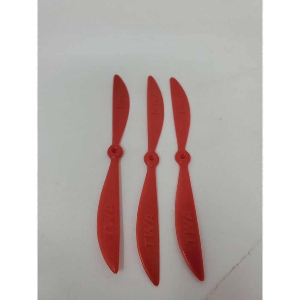 Vintage  TWA  Swizzle Sticks - 3  Red Propellers
